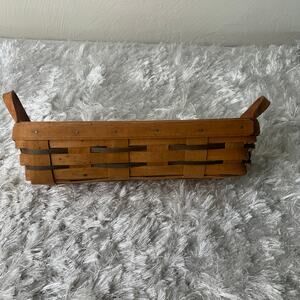VTG Longaberger 1992 Heartland Bakery Cracker Basket Leather Handles NO Liner